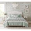 6 Piece Cotton Percale Quilt Set with Throw Pillows