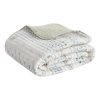 3 Piece Printed Microfiber Seersucker Quilt Set
