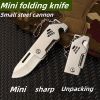 Small steel cannon mini knife: sharp and durable, compact and easy to carry and store, multi-functional design
