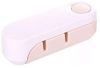 Knife Sharpener Portable Double Mini Grindstone Rotatable Handle Sharpening Cutter Home Kitchen Gadget Tool (Color: Pink)