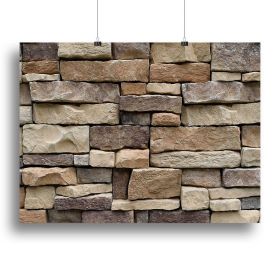 Stone wall texture Canvas Print or Poster (Type: Poster Print, size: 32" x 24" / 80cm x 60cm (approx))
