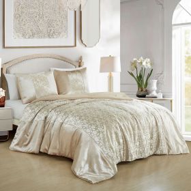 Inanna 3 piece Velvet bedspread (size: QUEEN)