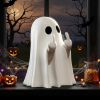 Halloween Ghost Figurine, Spooky Resin Ghost Statue, Cute Ghost Halloween Decoration for Home and Office Desktop Decor Display Ornaments