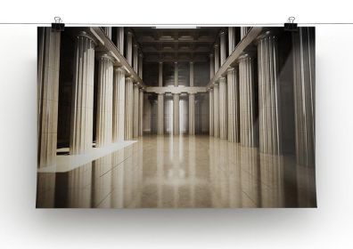 Column interior empty room Canvas Print or Poster (Type: Standard Framed Canvas Print, size: X-Large (28" x 20"))